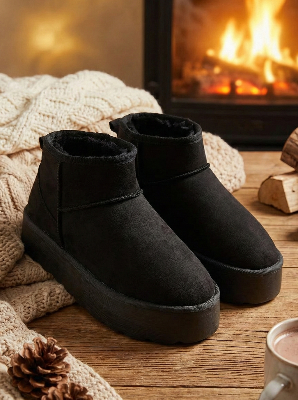 UGG-Style Thick Sole Suede Snow Boots