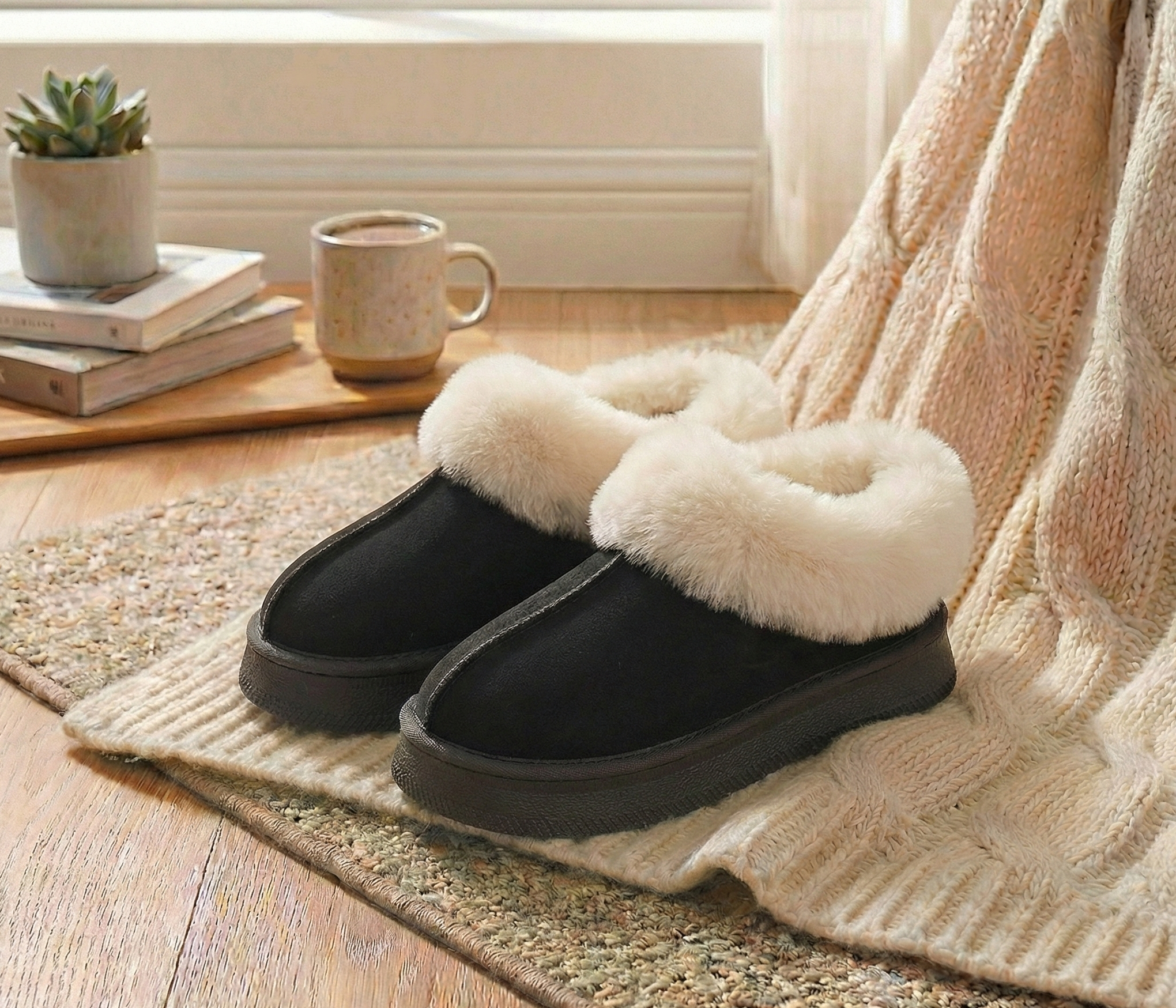 UGG-Style Faux Fur Winter Boots – Non-Slip Plush Thick Sole Women's Snow Boots