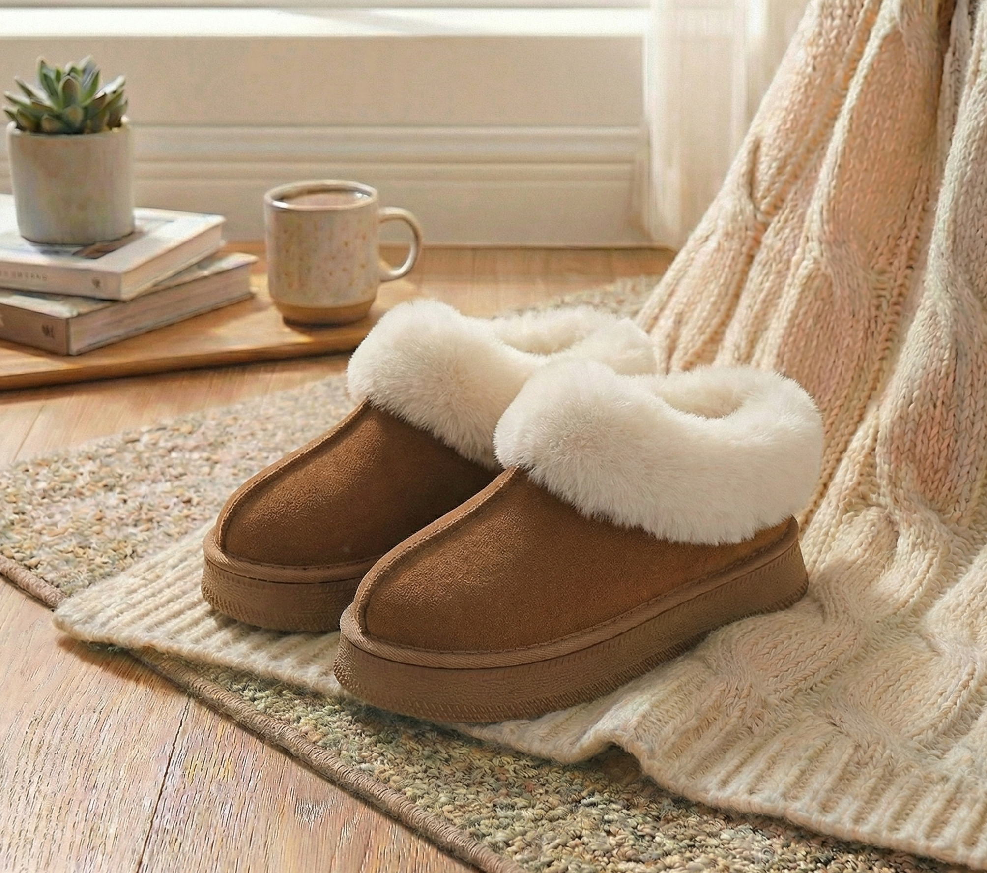UGG-Style Faux Fur Winter Boots – Non-Slip Plush Thick Sole Women's Snow Boots