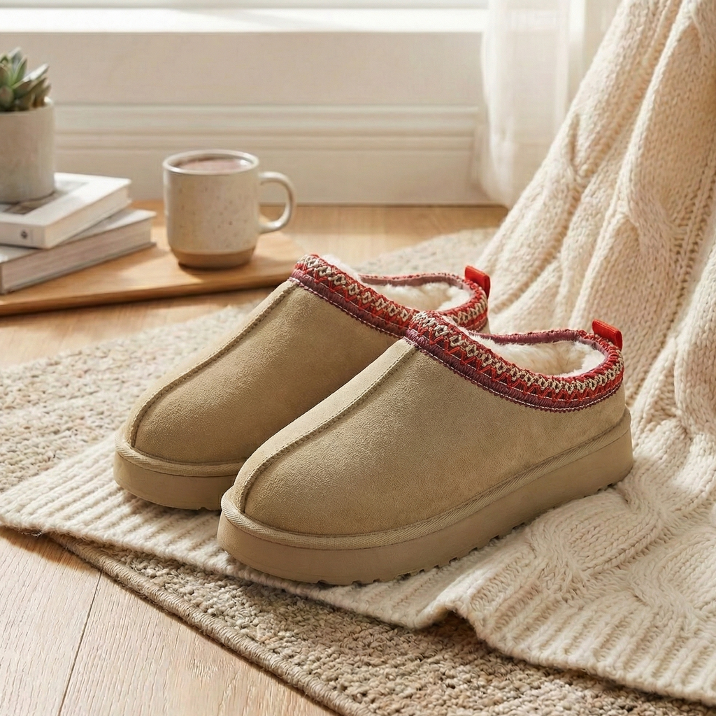 UGG-Style Thick Sole Fleece-Lined Winter Slip-On Boots