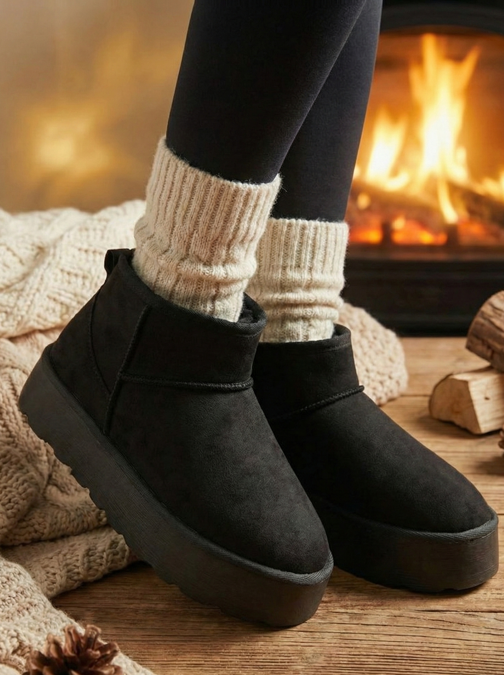 UGG-Style Thick Sole Suede Snow Boots
